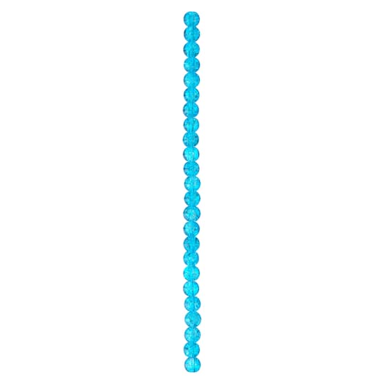 12 Pack: Blue Crackled Quartz Round Beads, 8mm by Bead Landing™